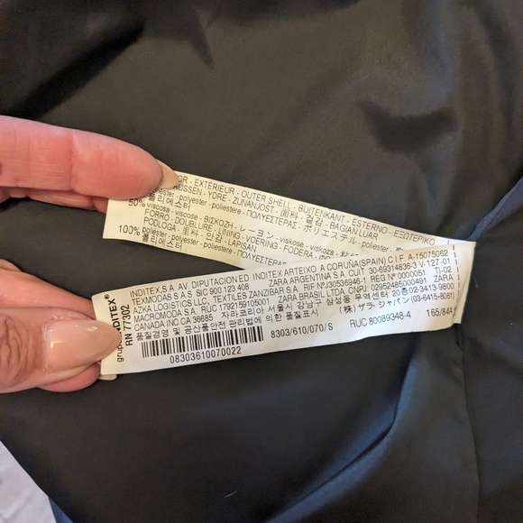 Zara Basic Coat size small - Picture 10 of 10